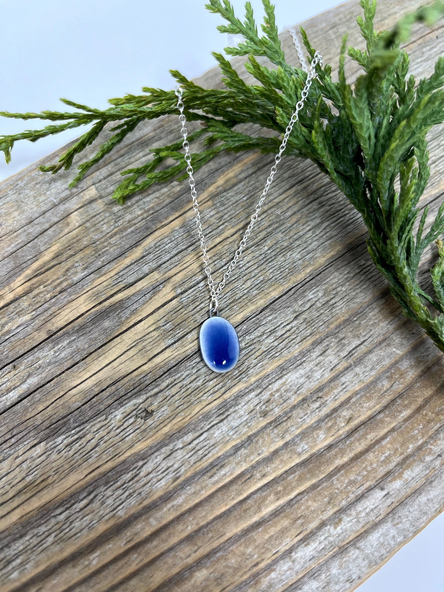 Cobalt Pendant on Sterling Silver