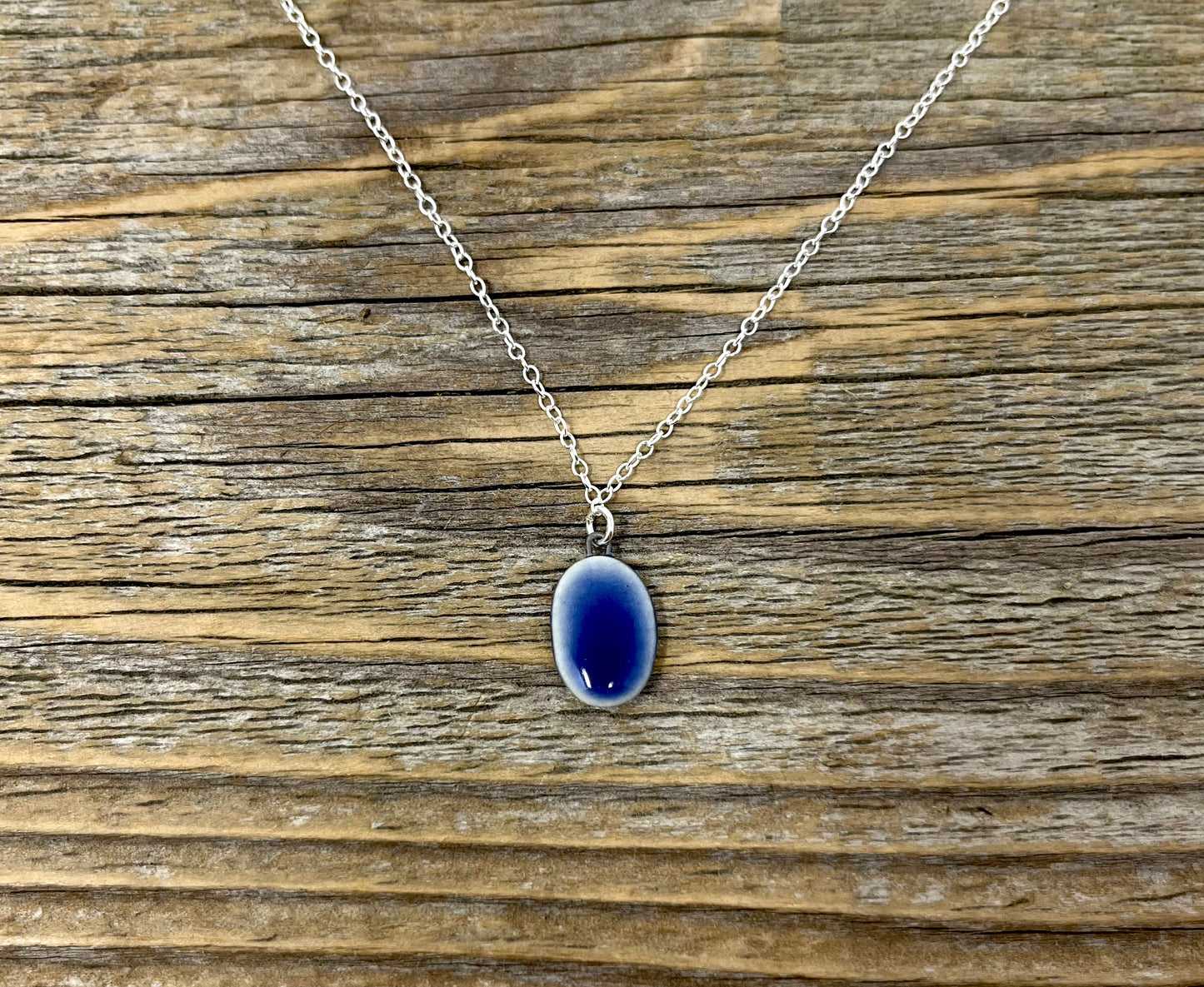 Cobalt Pendant on Sterling Silver