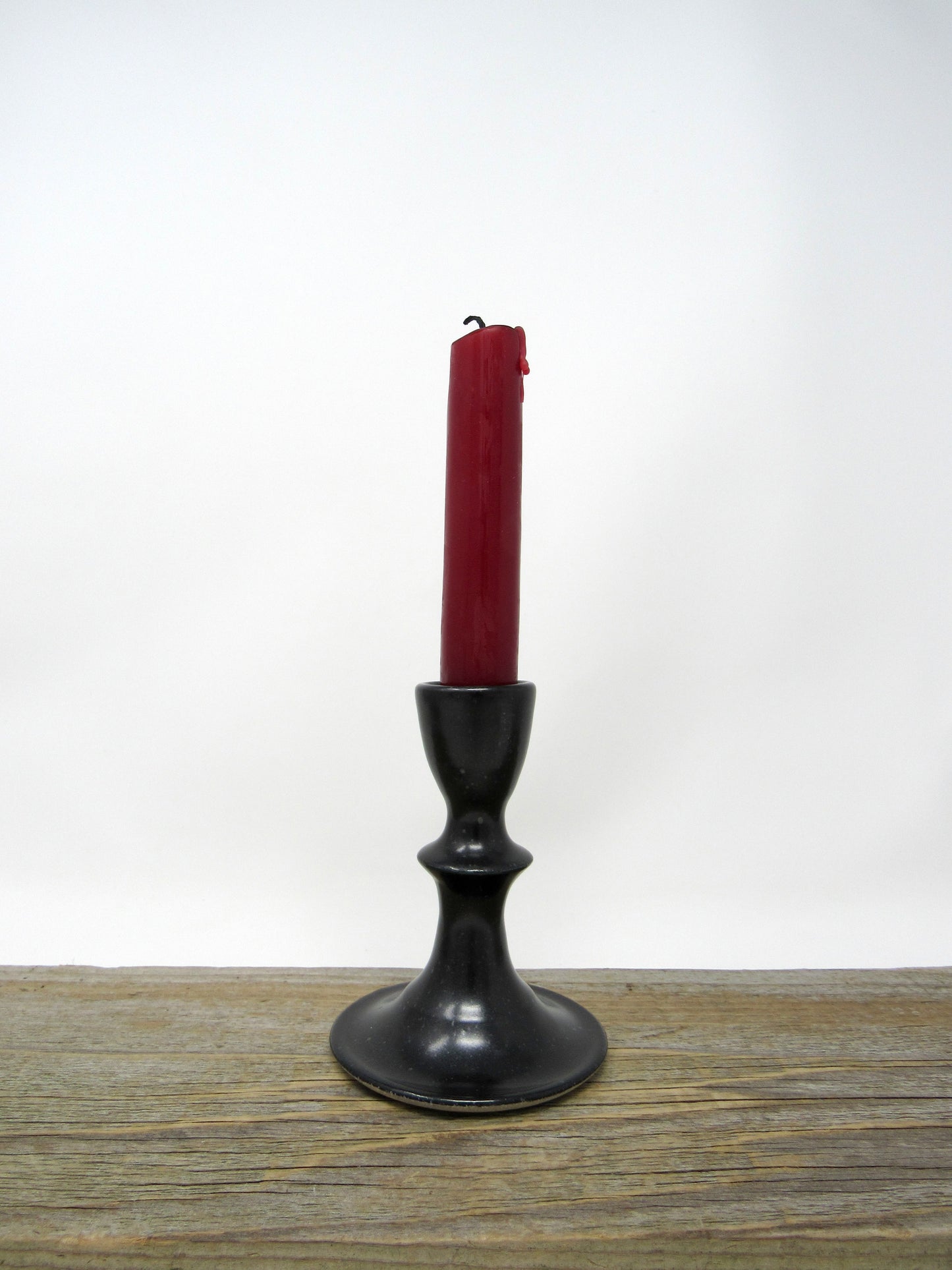 Candlestick in Matte Black
