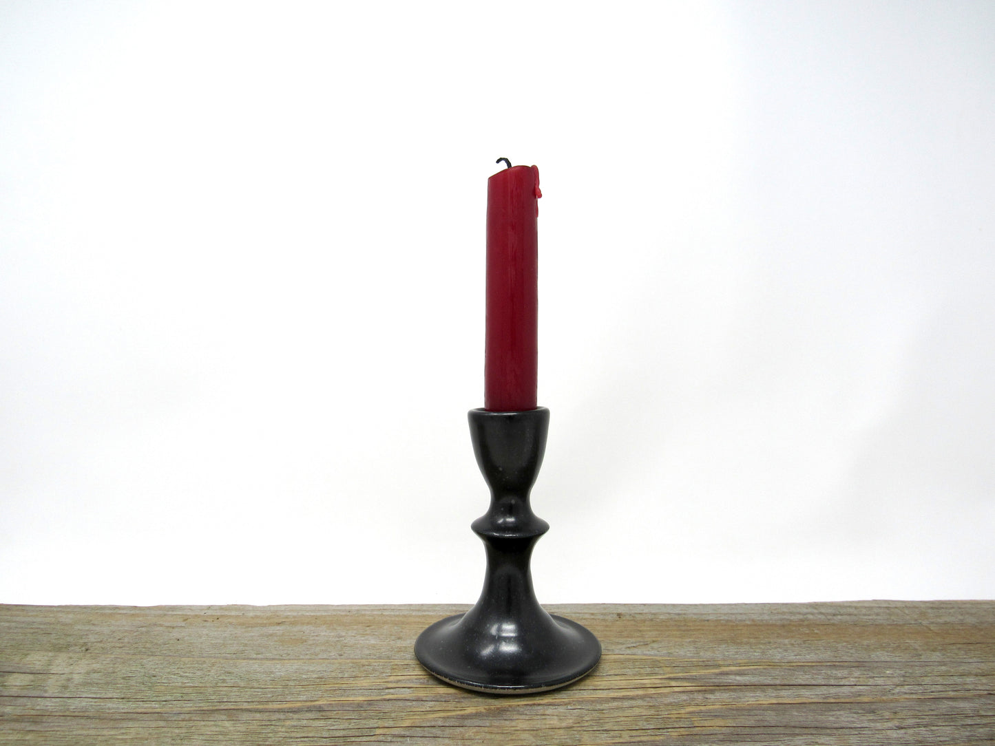 Candlestick in Matte Black