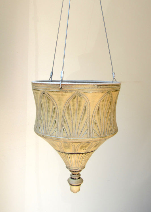 Art Deco Hanging Planter in Goldenrod #2