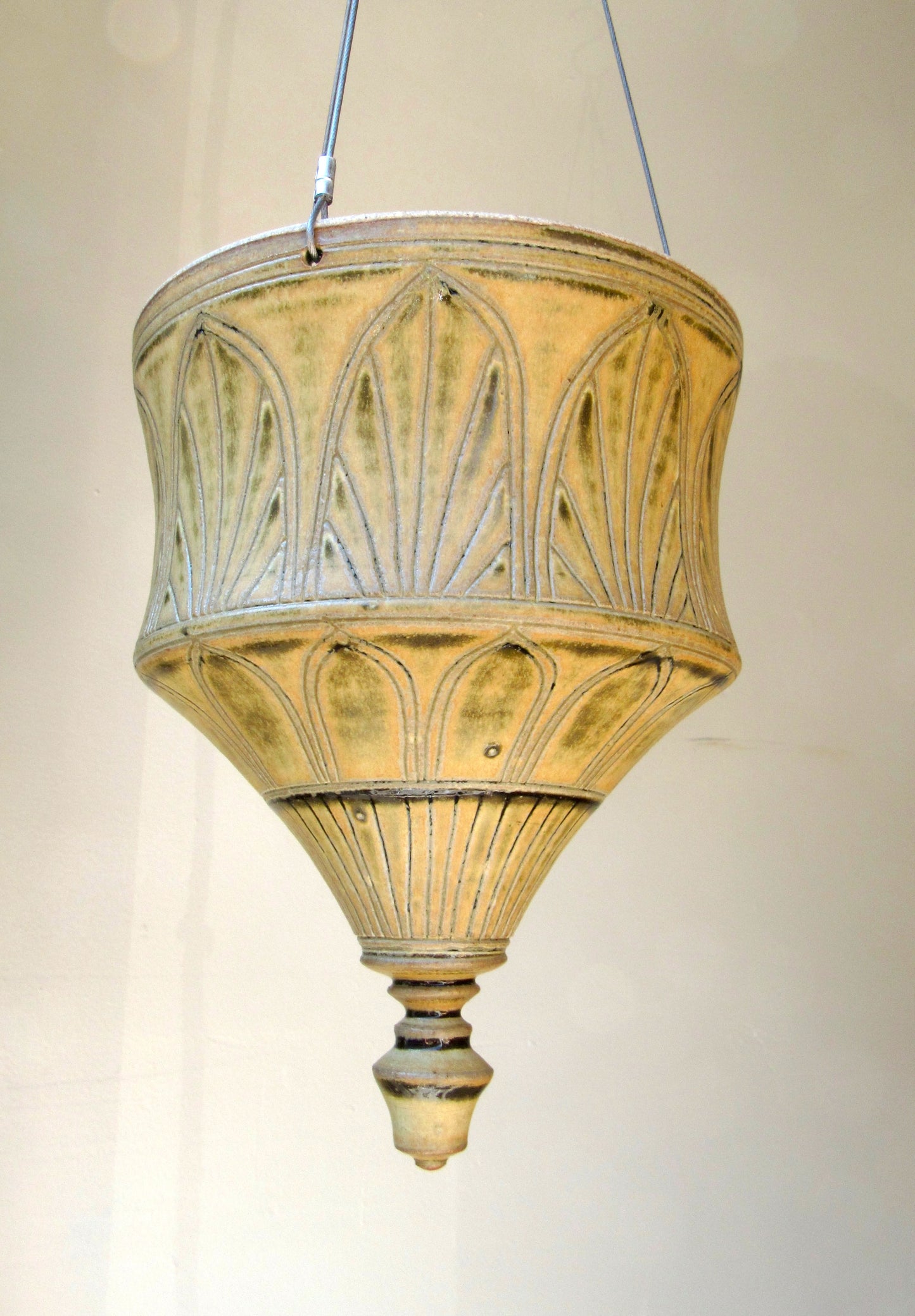 Art Deco Hanging Planter in Goldenrod #2