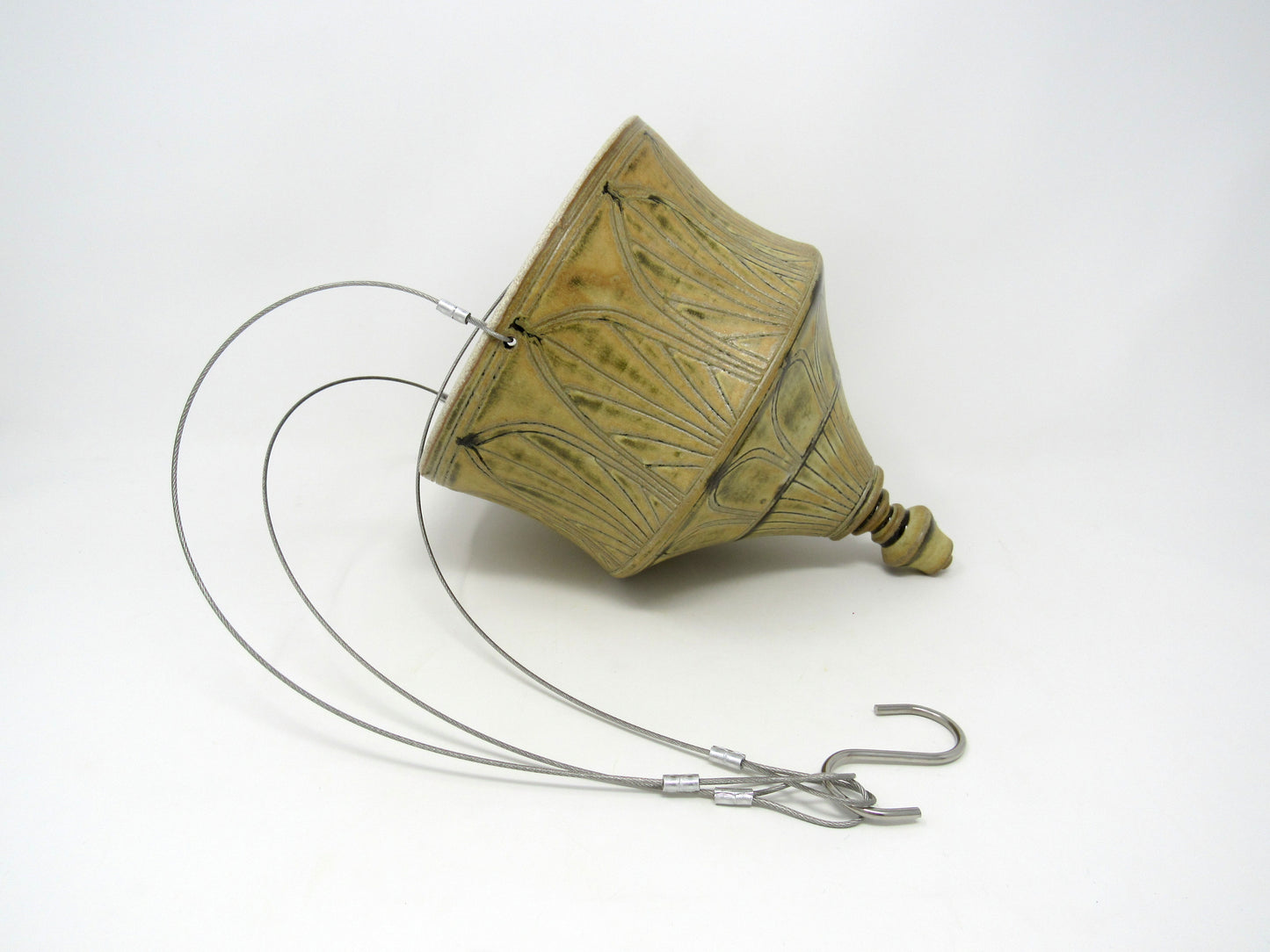 Art Deco Hanging Planter in Goldenrod #2