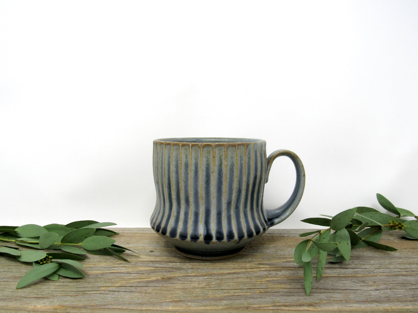 Fluted Mug in Blue