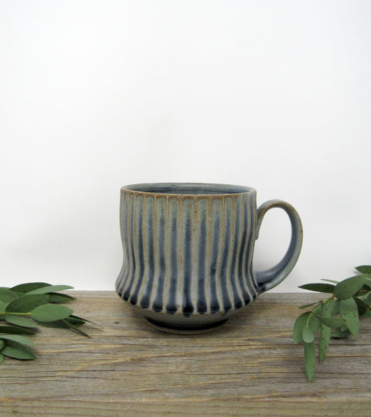 Fluted Mug in Blue