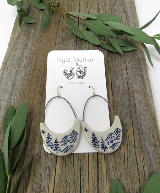 Mountain Landscape Arch Earrings