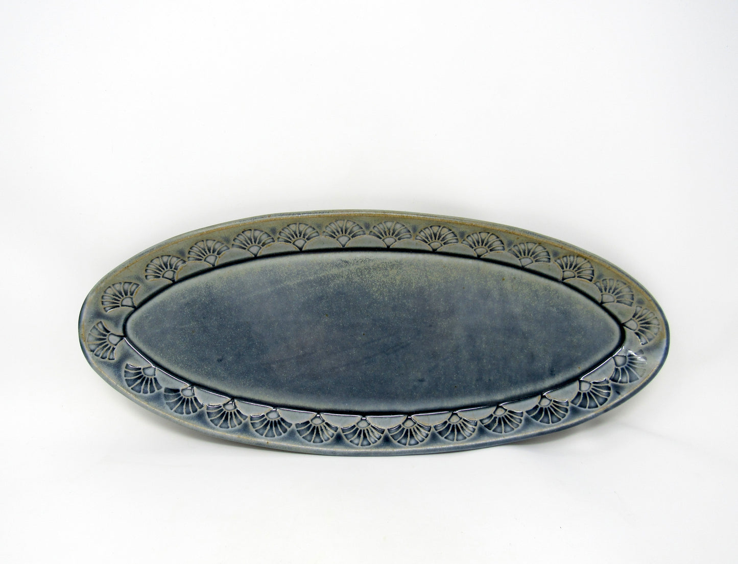 Oval Art Deco Stamped Serving Tray