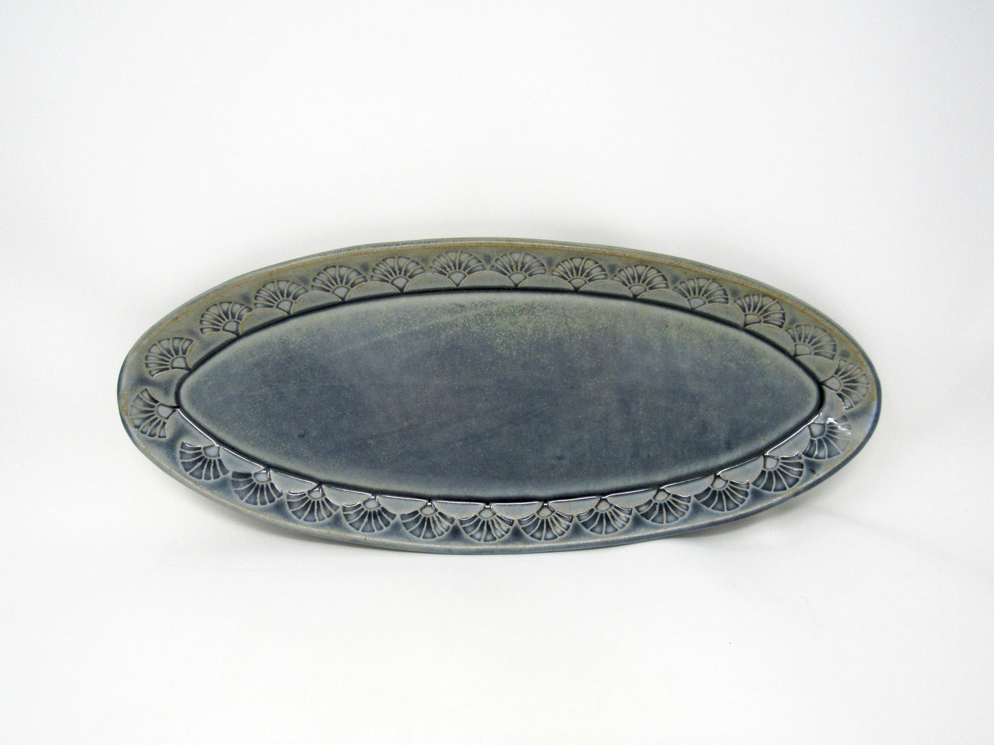 Oval Art Deco Stamped Serving Tray