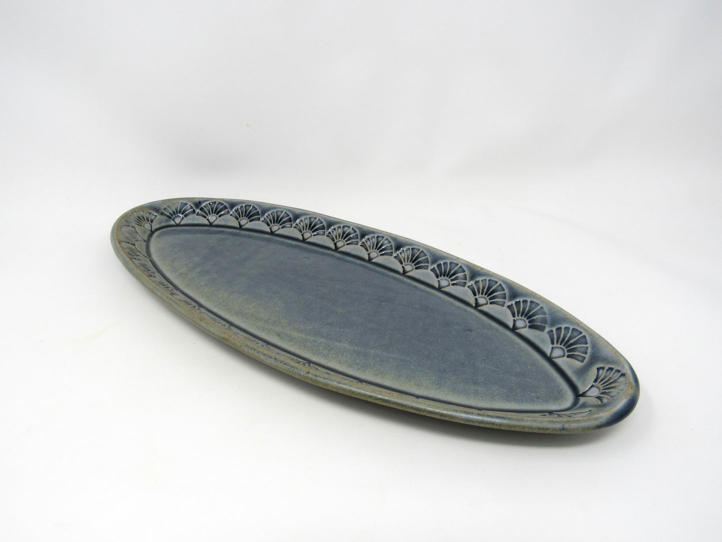 Oval Art Deco Stamped Serving Tray