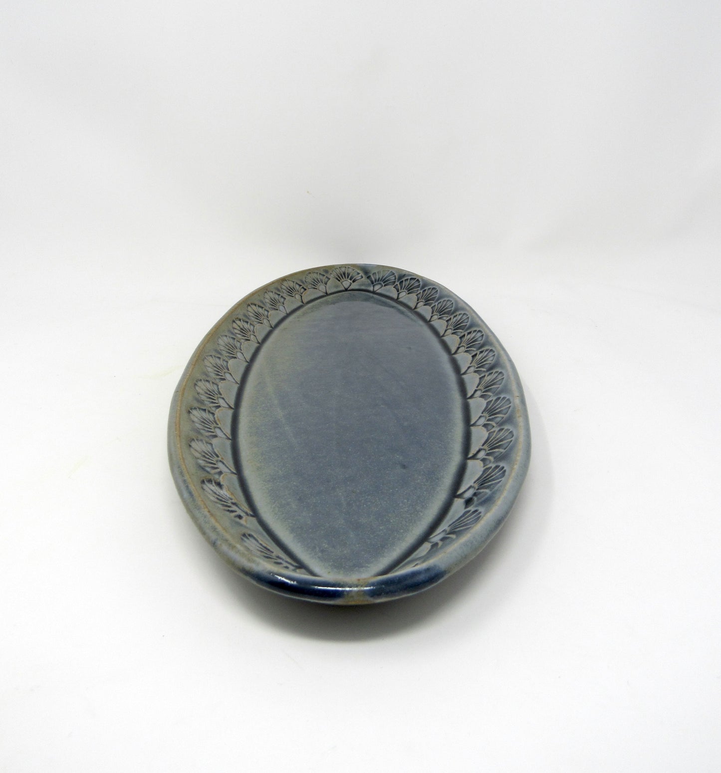 Oval Art Deco Stamped Serving Tray