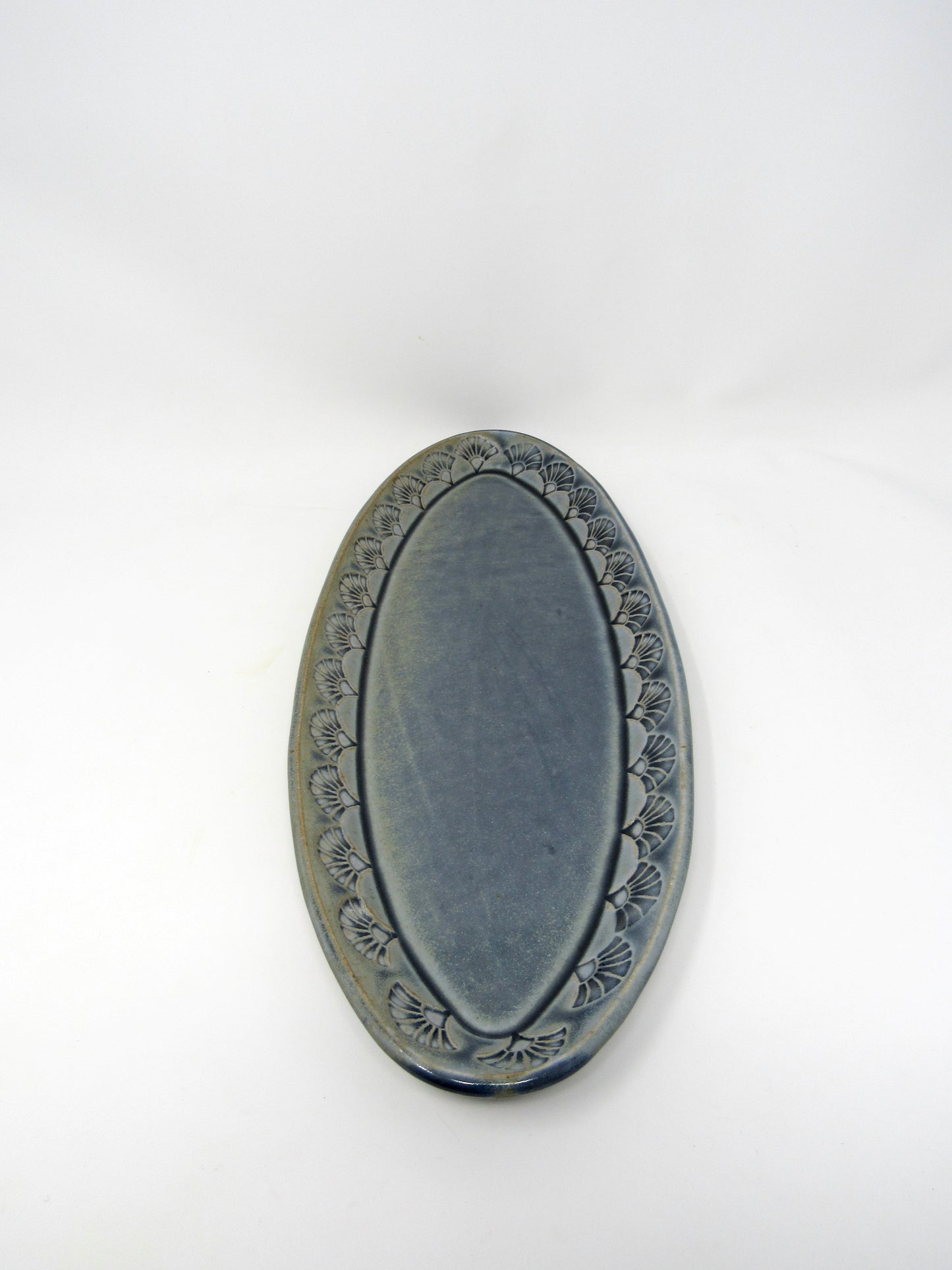 Oval Art Deco Stamped Serving Tray