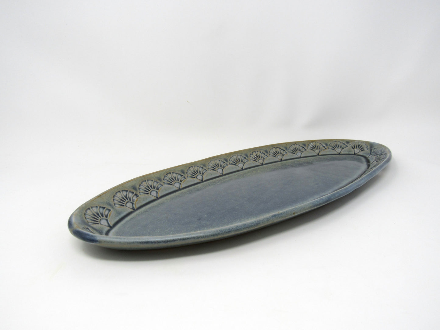 Oval Art Deco Stamped Serving Tray