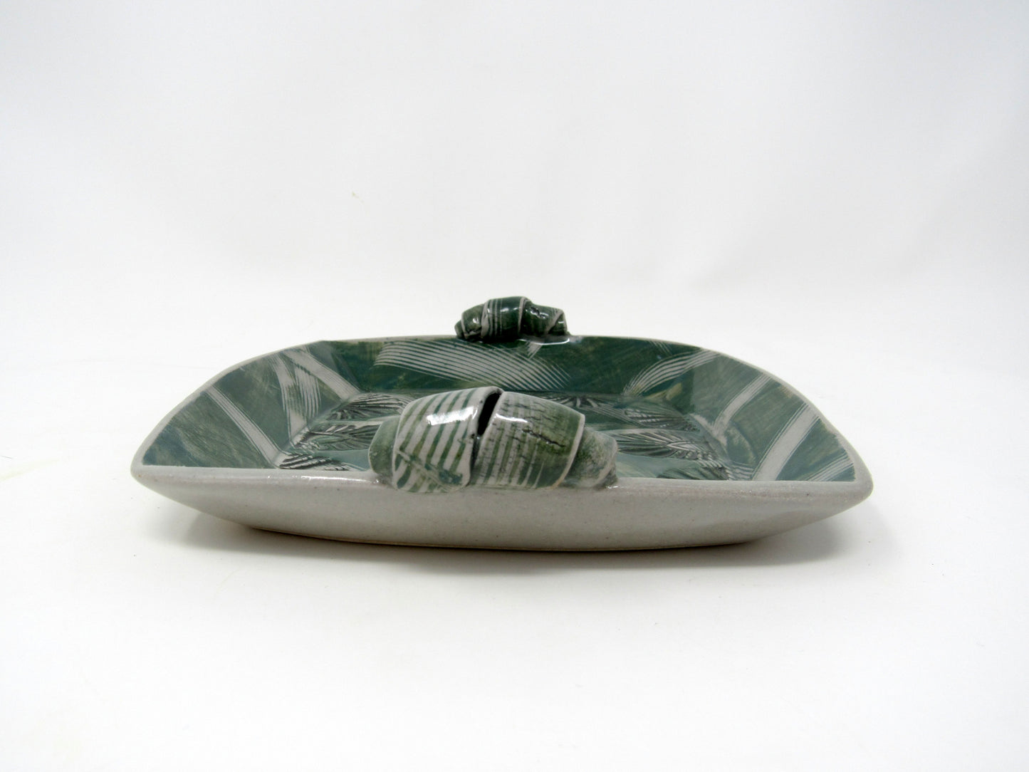 Square Tray with Slip Decoration