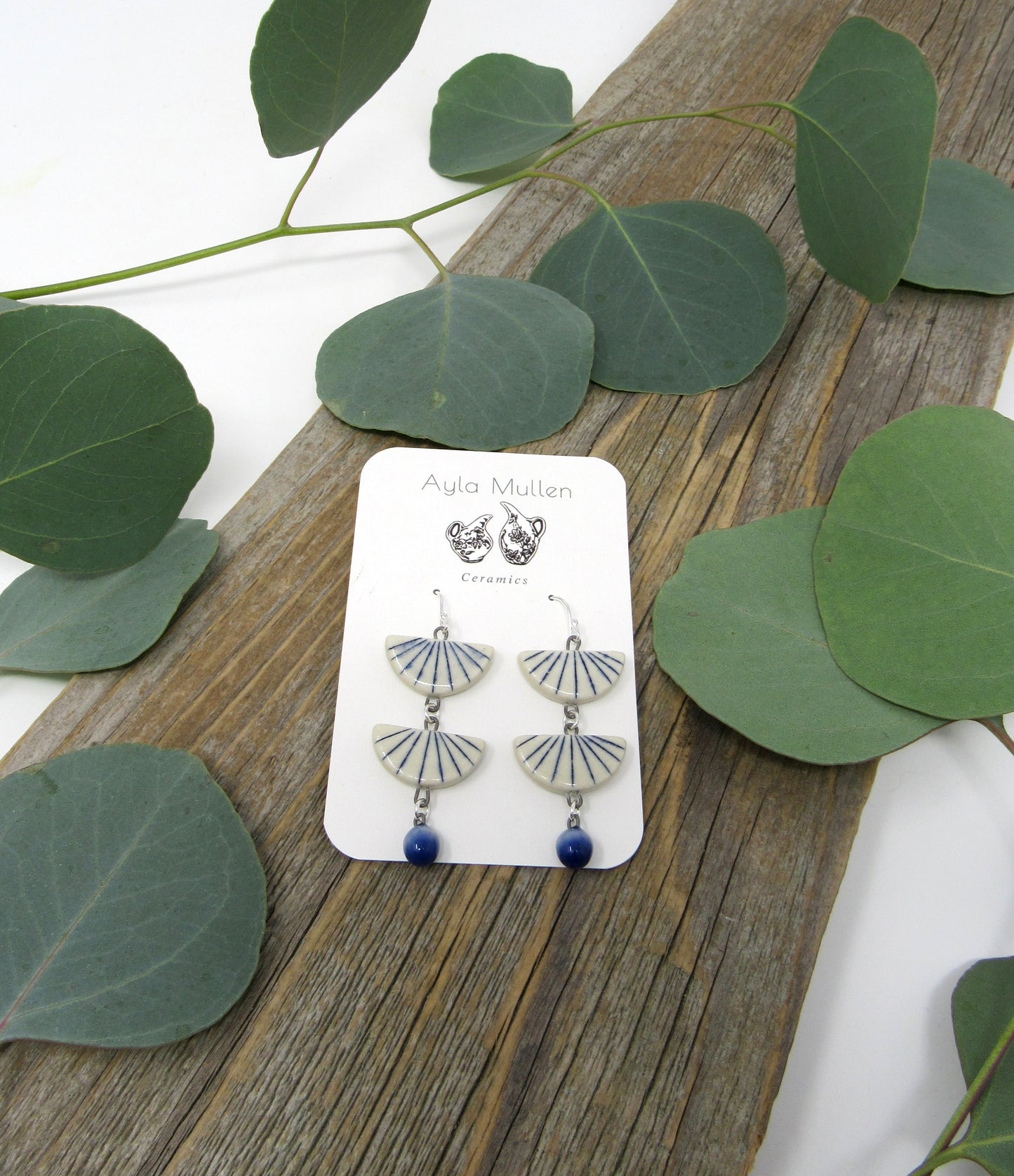 Two Tiered Art Deco Earrings with Dangles