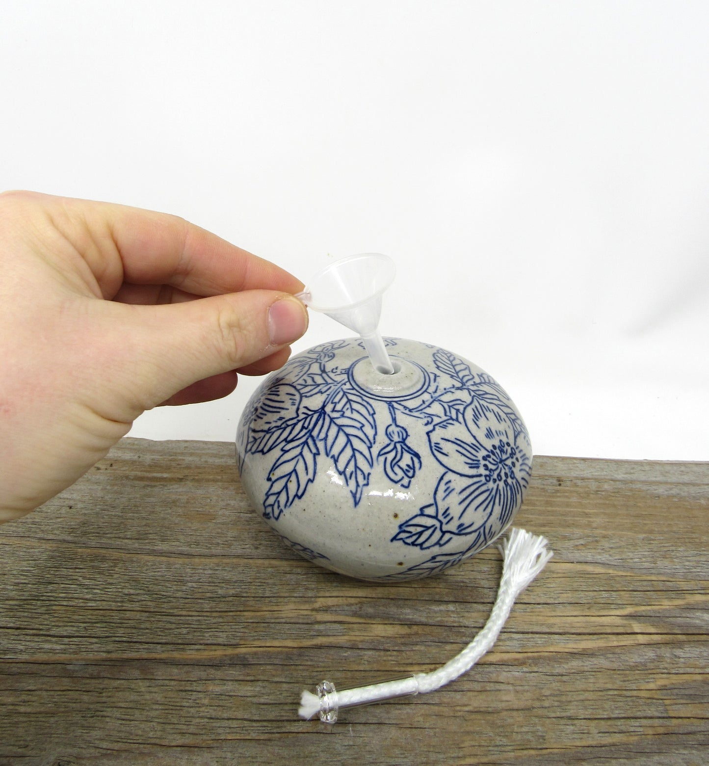 Oil Candle with Wild Rose Design