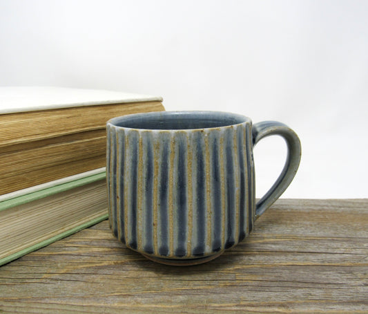 Fluted Mug in Blue #3