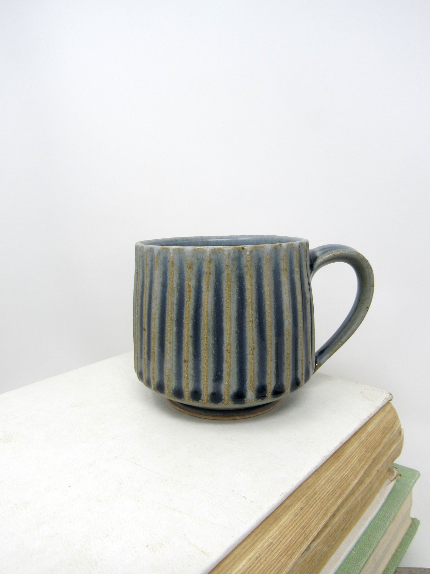 Fluted Mug in Blue #3