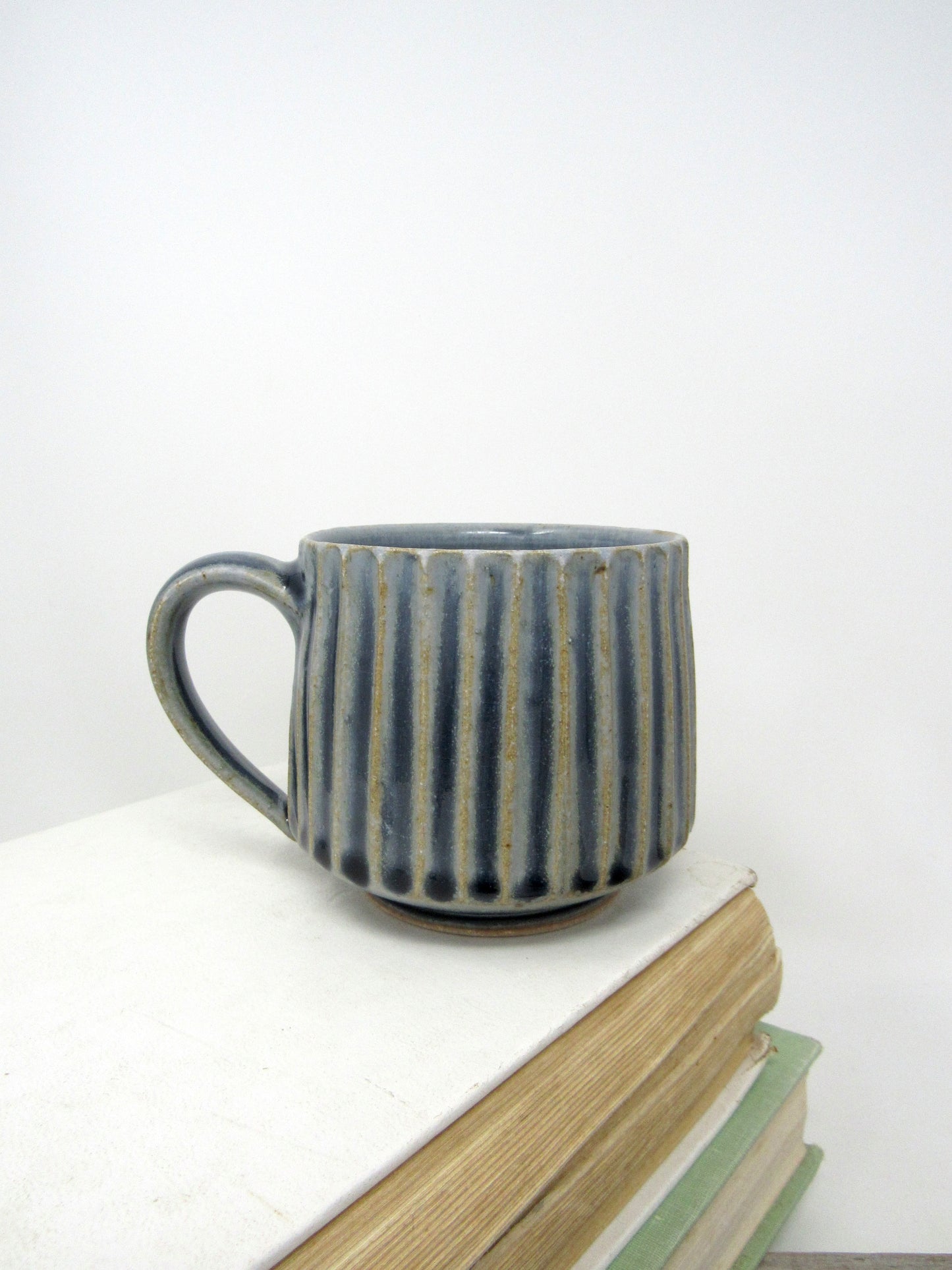 Fluted Mug in Blue #3