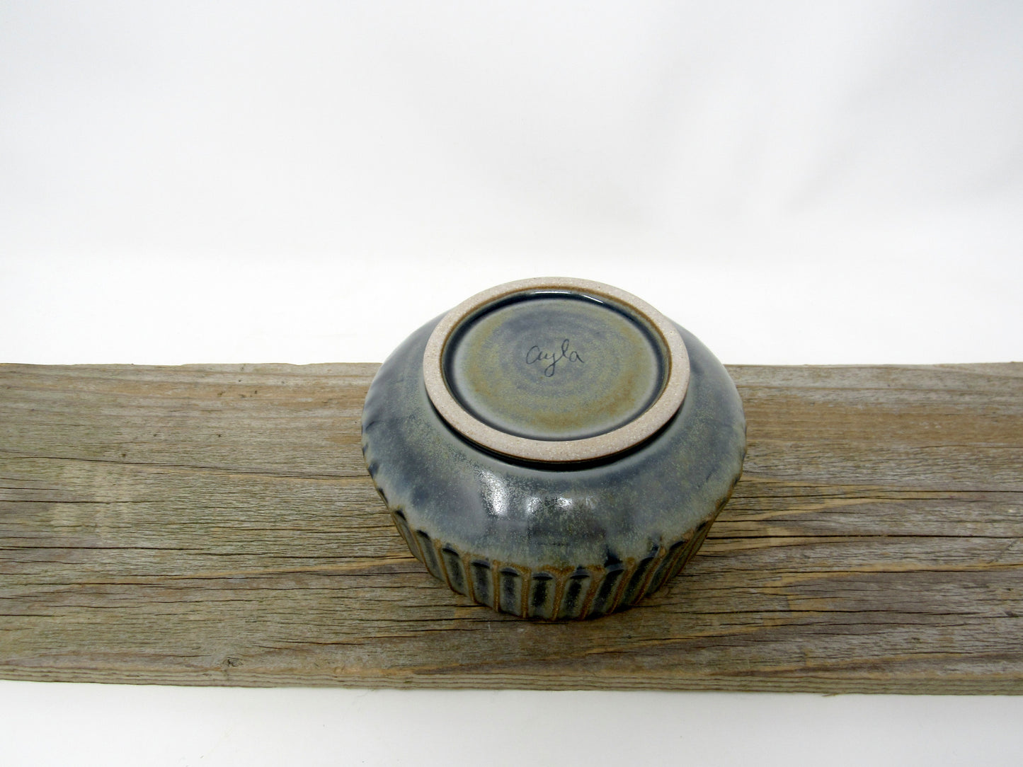 Fluted Cereal Bowl in Blue Gray #3
