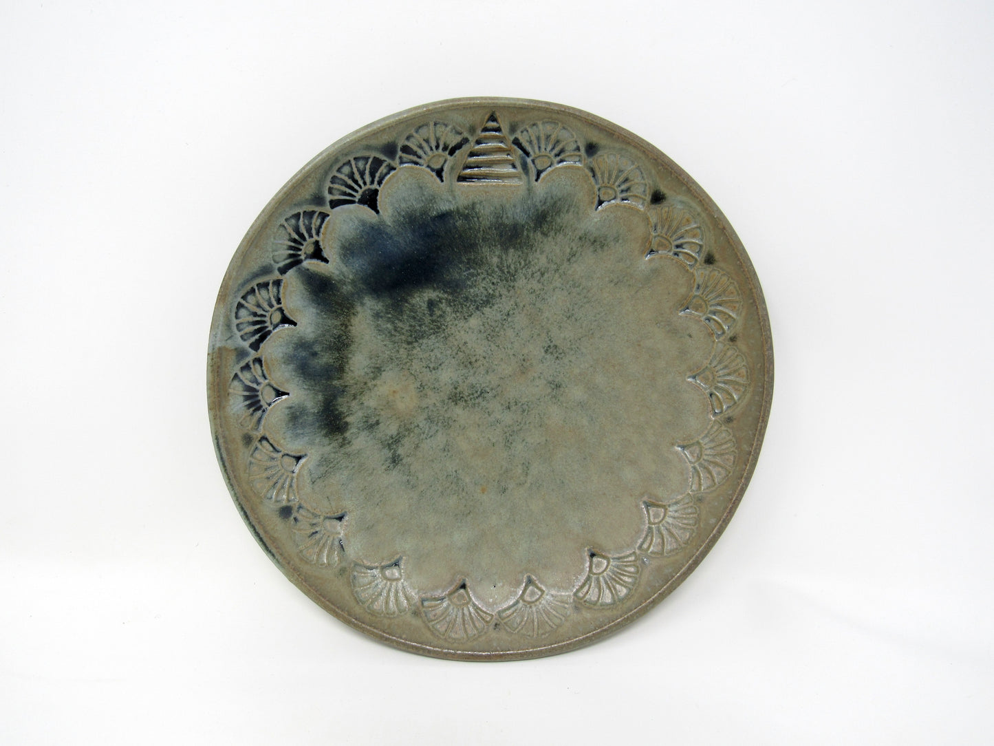 Handbuilt Lunch Plate with Stamped Design