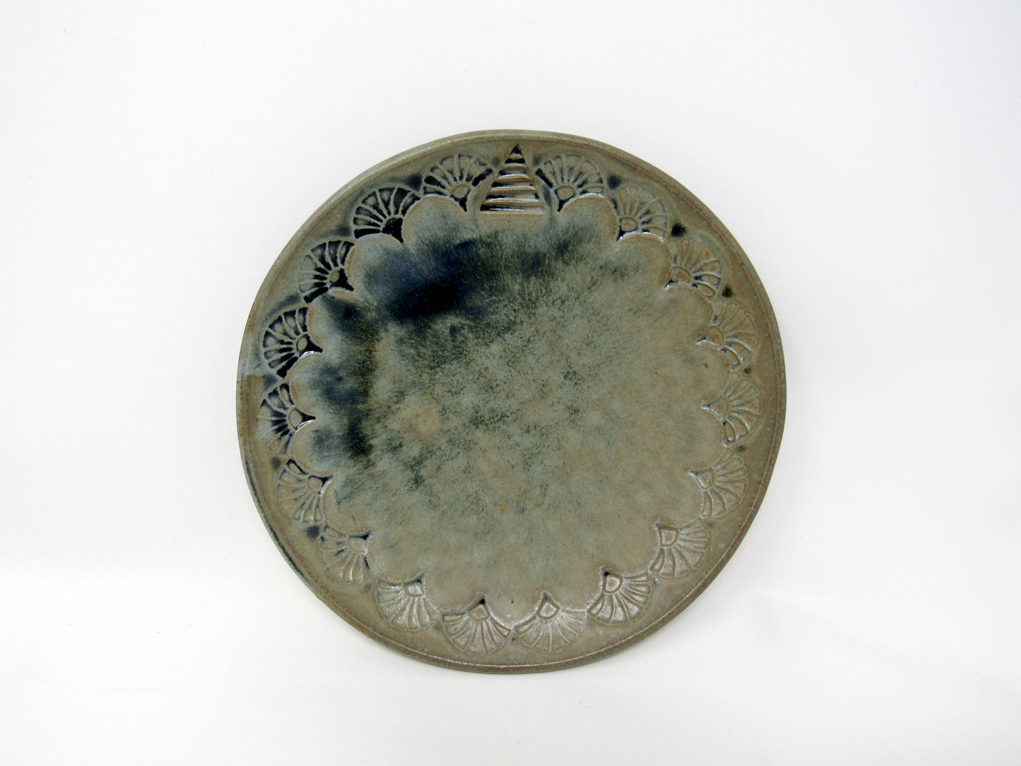Handbuilt Lunch Plate with Stamped Design