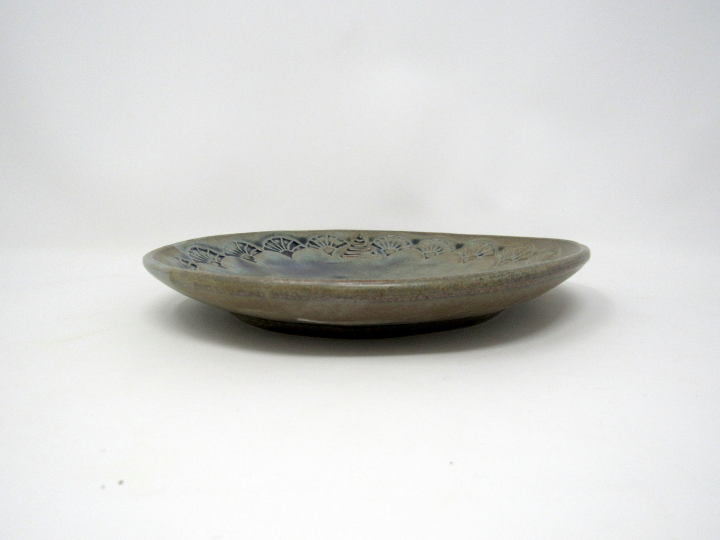 Handbuilt Lunch Plate with Stamped Design