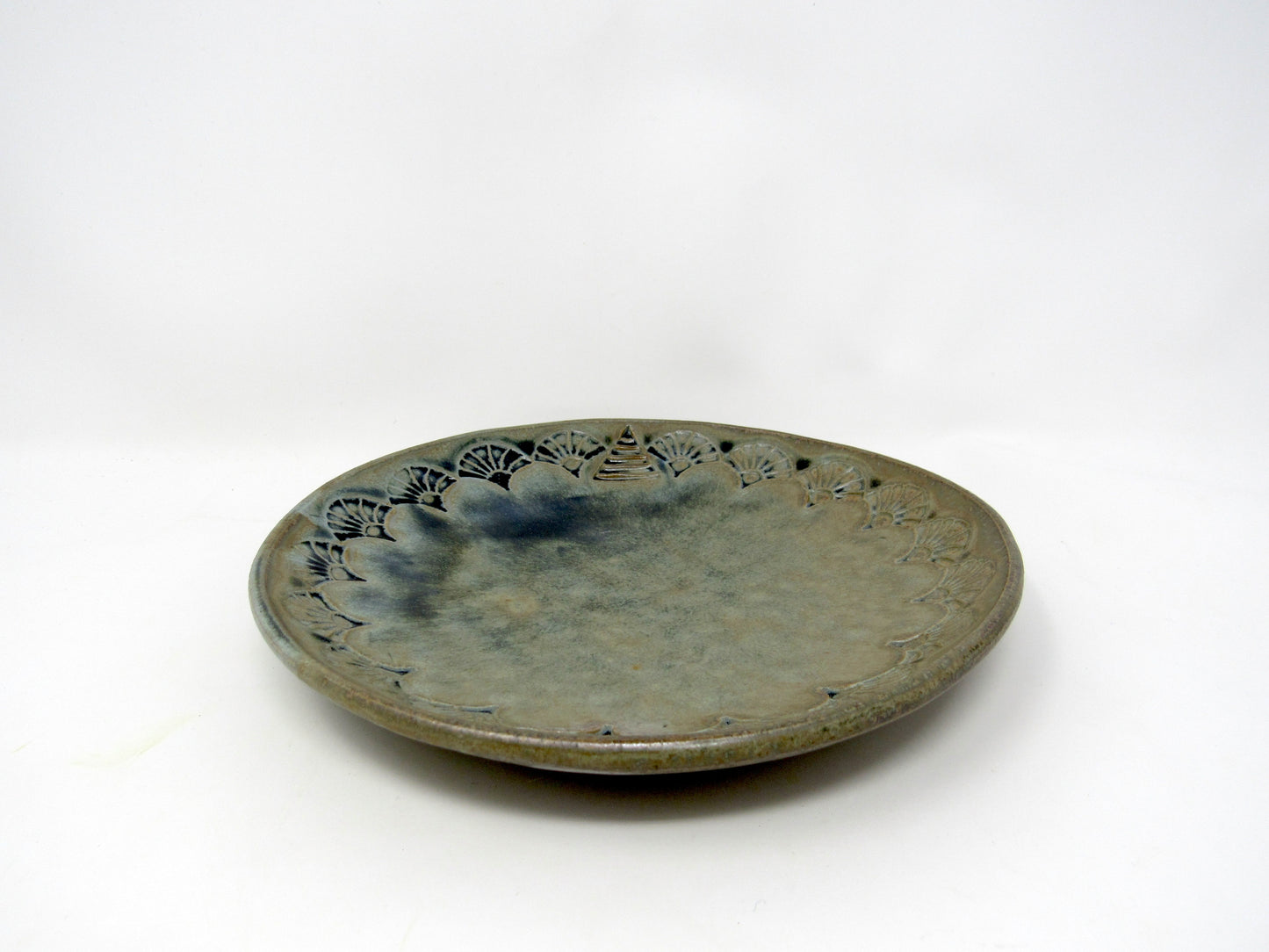Handbuilt Lunch Plate with Stamped Design