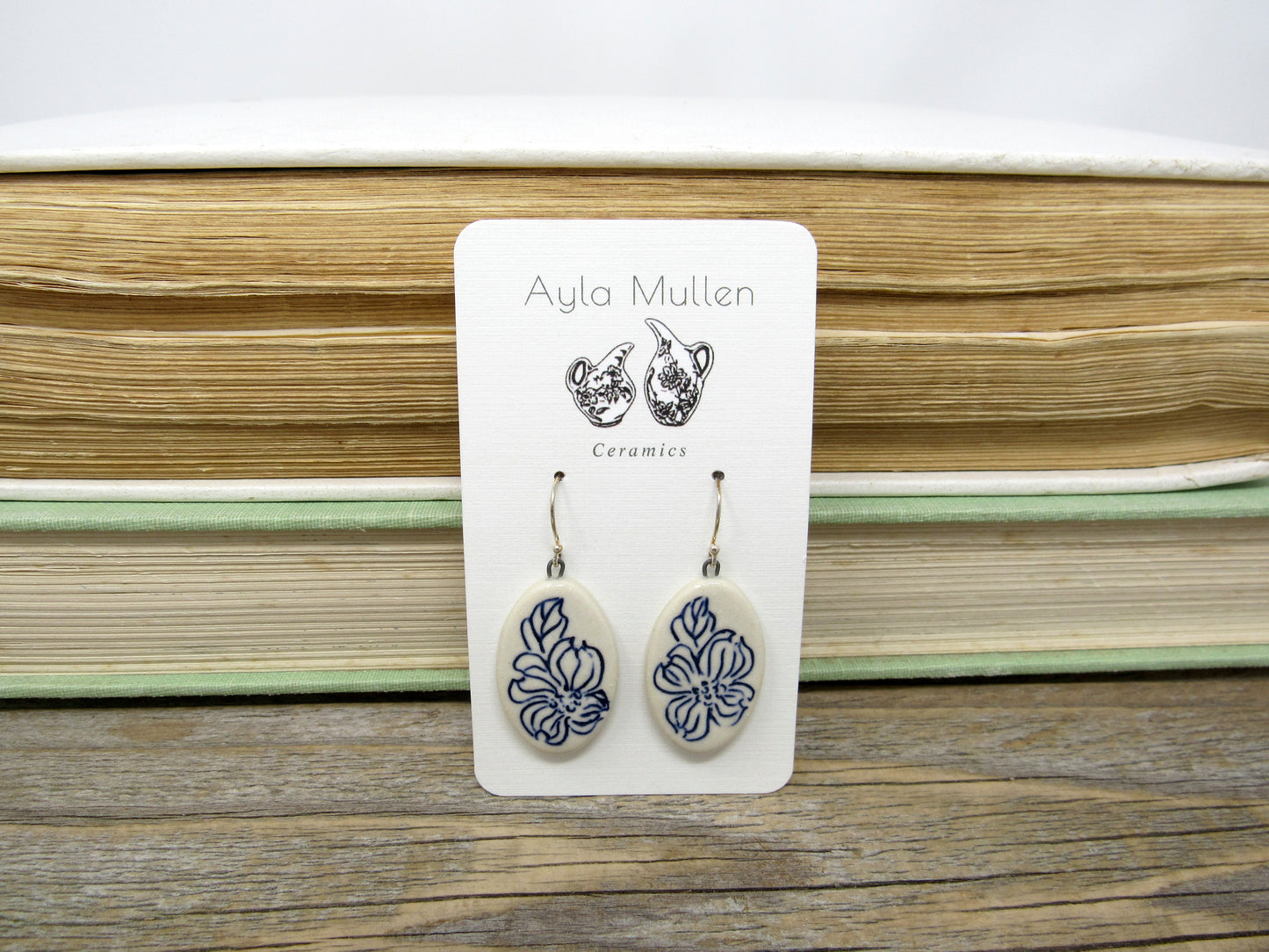 Oval Dogwood Earrings