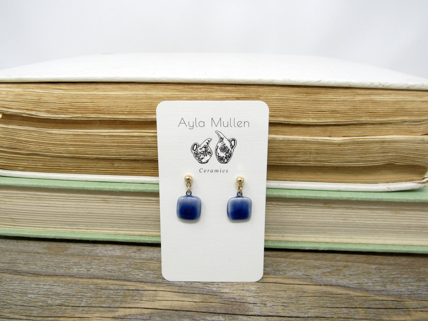 Square Blue Earrings