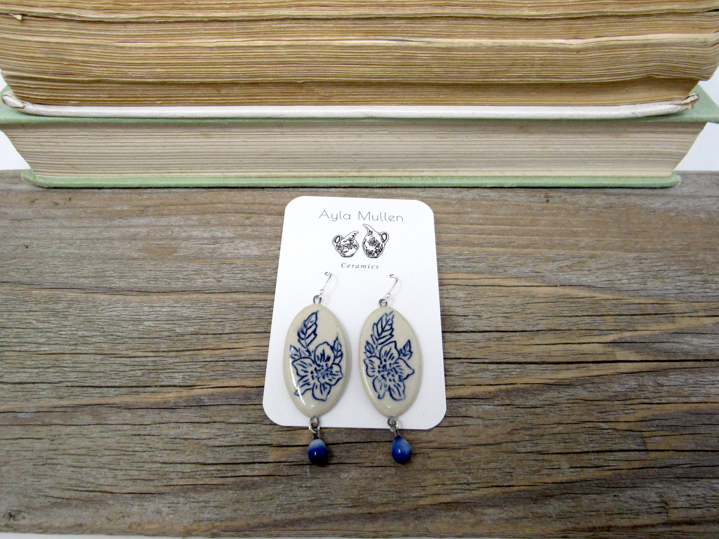 Large Oval Wild Rose Earrings