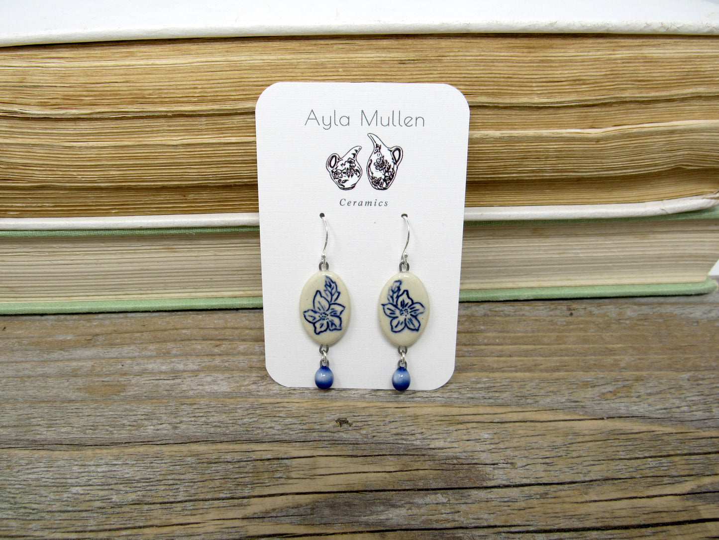 Small Oval Wild Rose Earrings