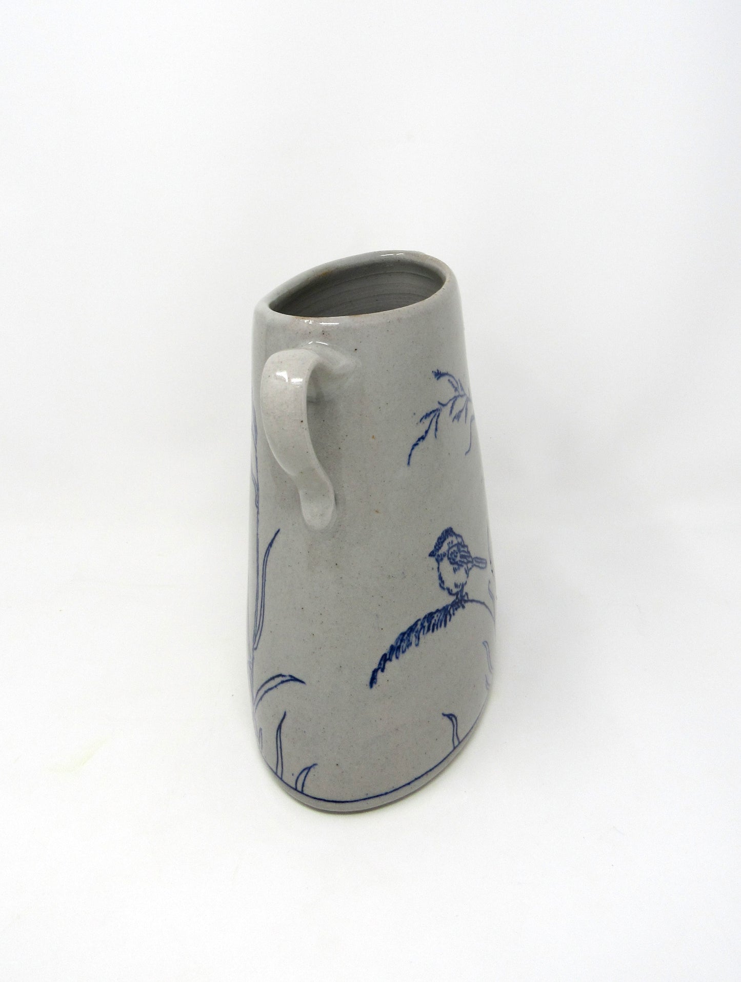 Chickadees in the Meadow Vase, Oval