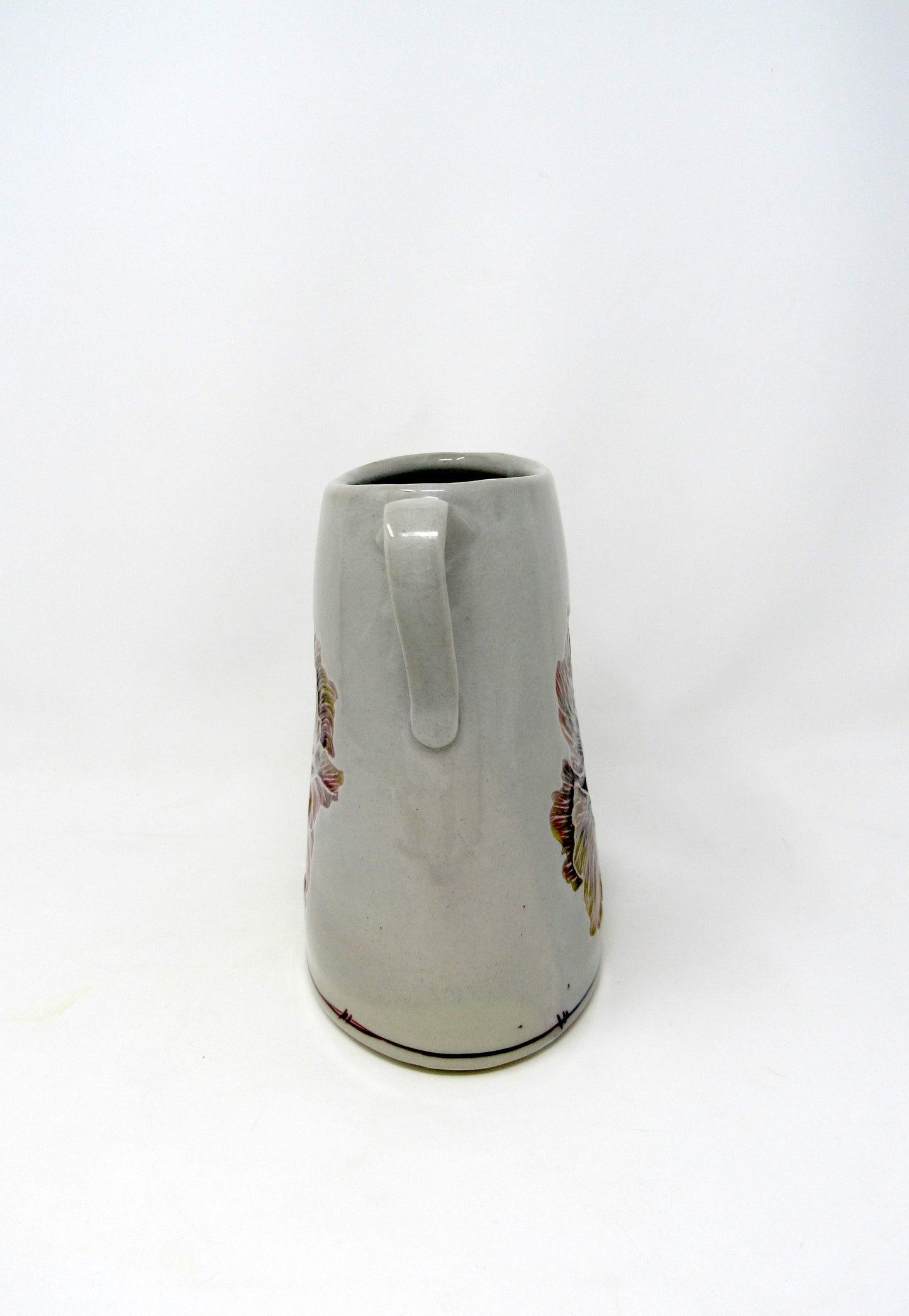 Oval Carved Poppy Vase #1