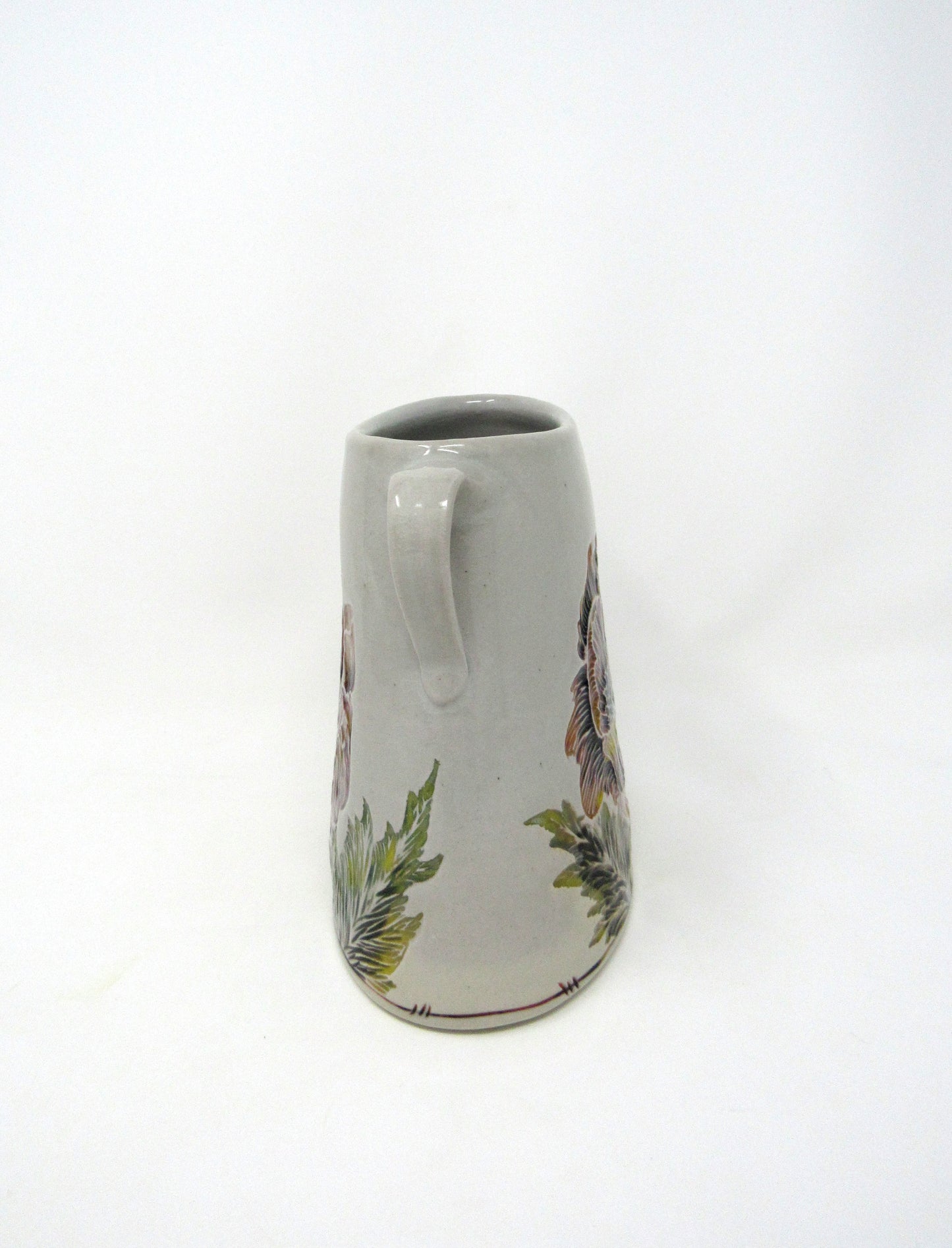 Oval Carved Poppy Vase #1