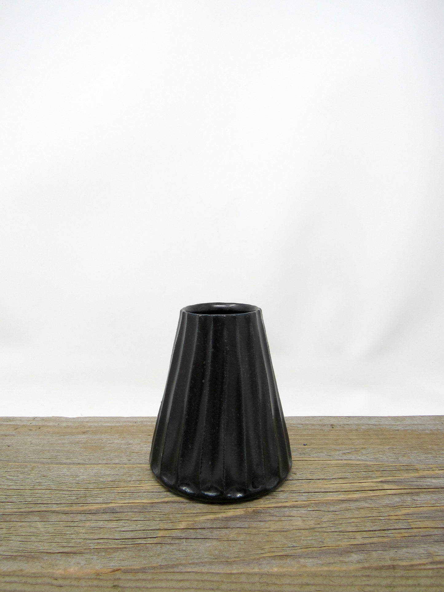 Faceted Bud Vase in Black