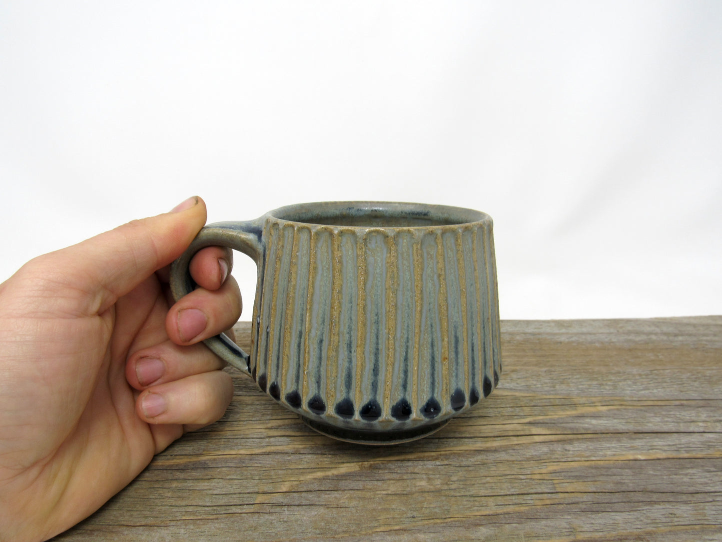 Fluted Mug in Blue #1