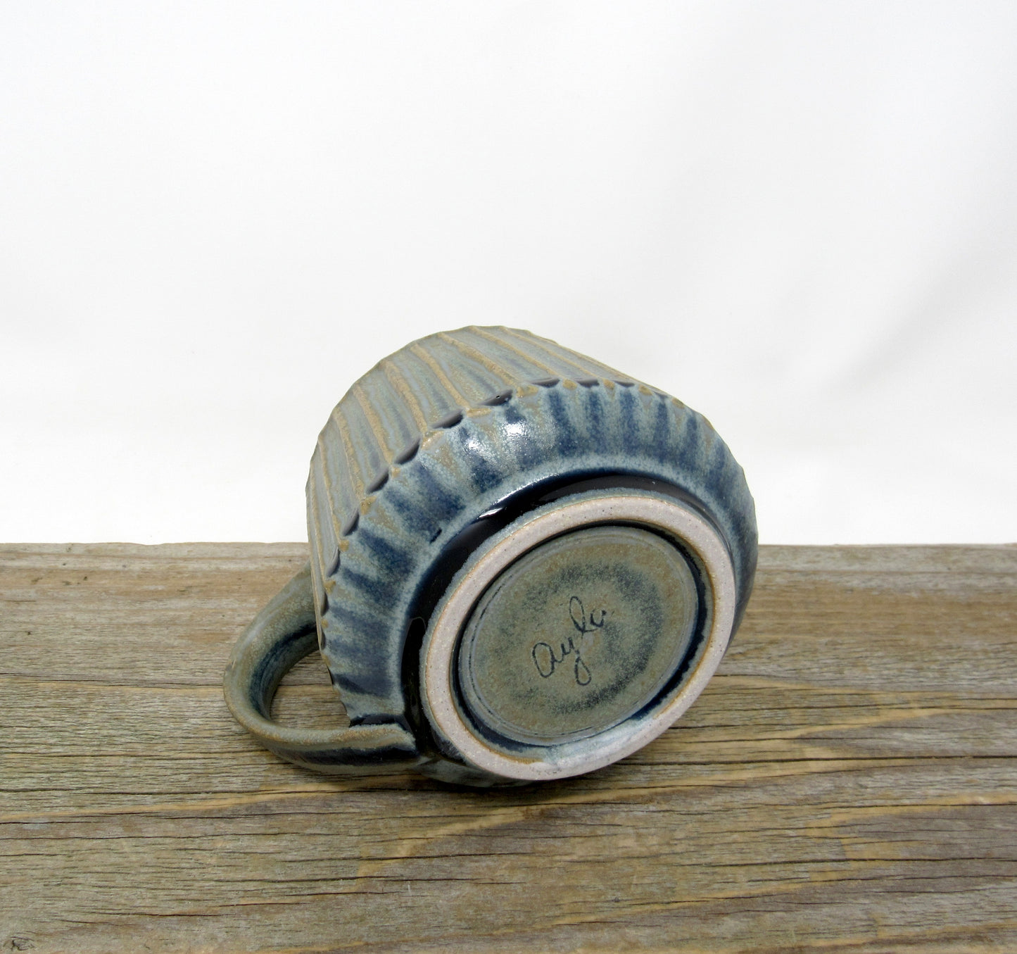 Fluted Mug in Blue #1