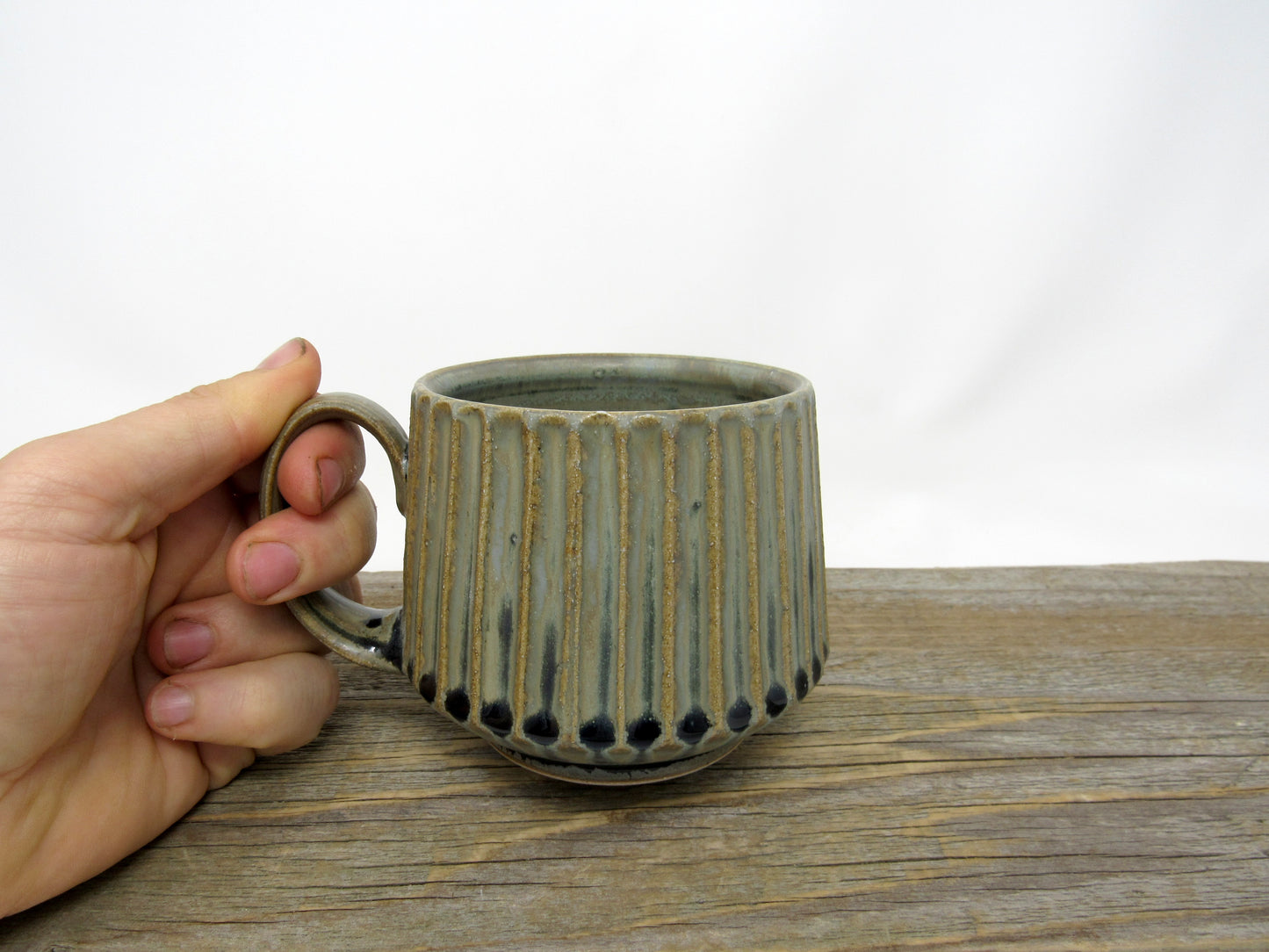 Fluted Mug in Blue #2