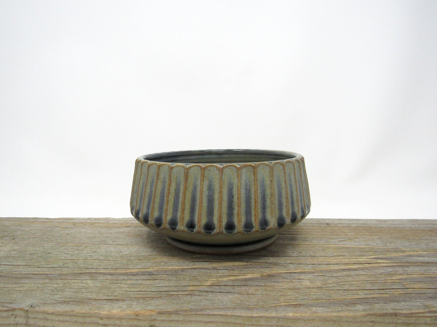 Fluted Cereal Bowl in Blue Gray #4