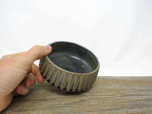 Fluted Cereal Bowl in Blue Gray #4