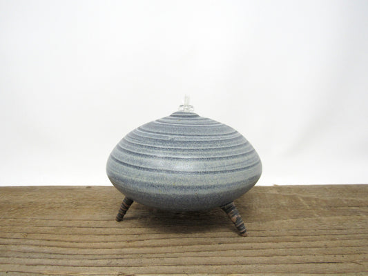 Spiral Oil Candle #1 in Slate Blue
