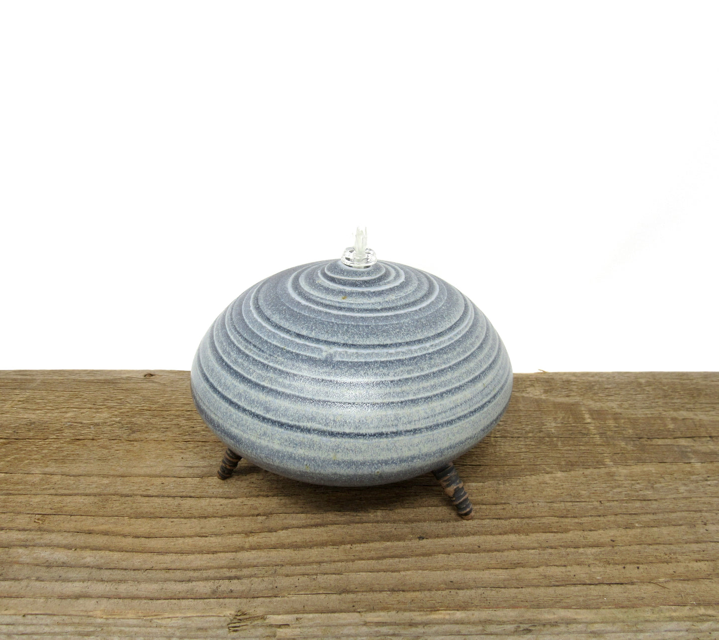 Spiral Oil Candle #1 in Slate Blue