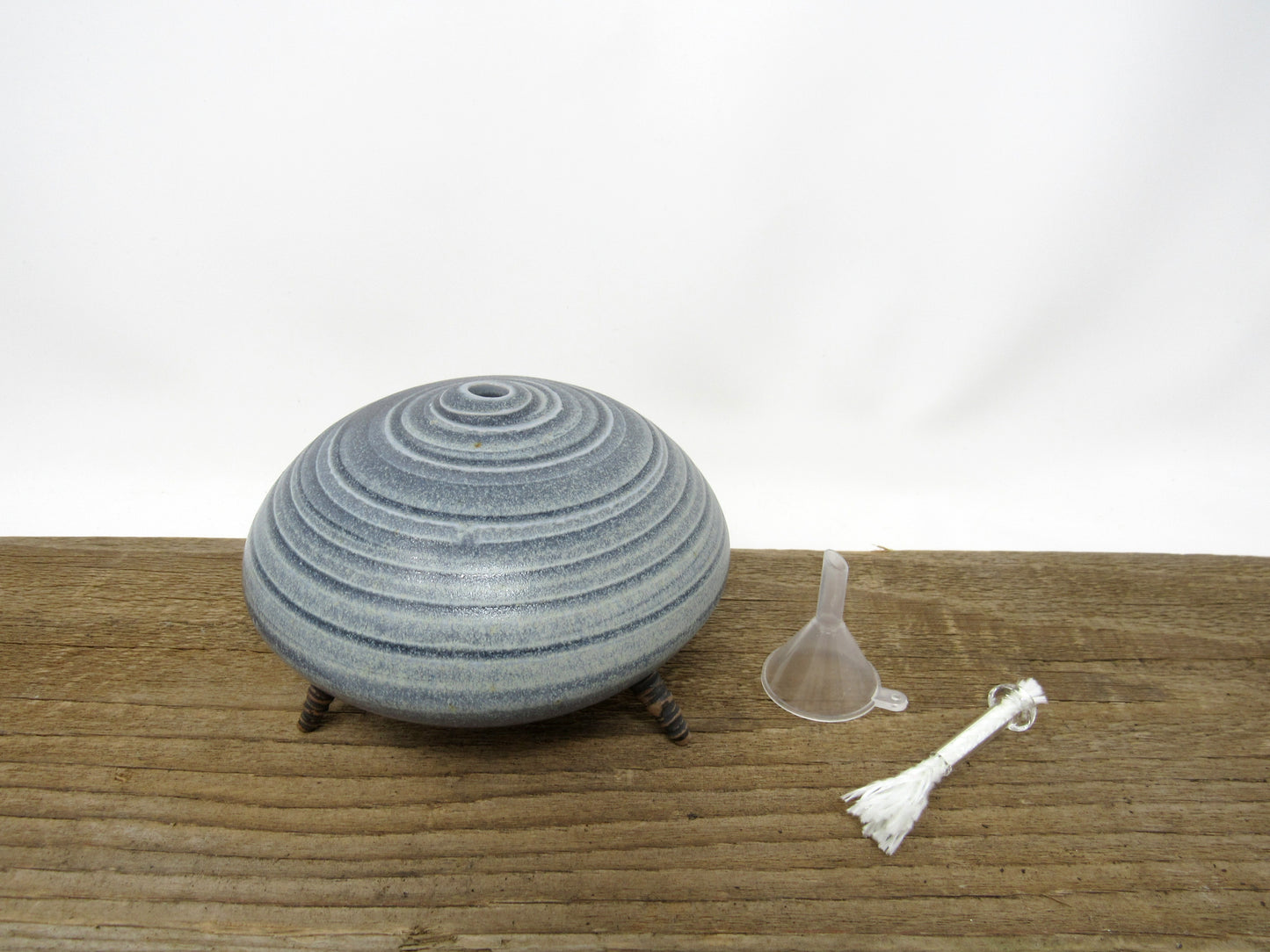 Spiral Oil Candle #1 in Slate Blue