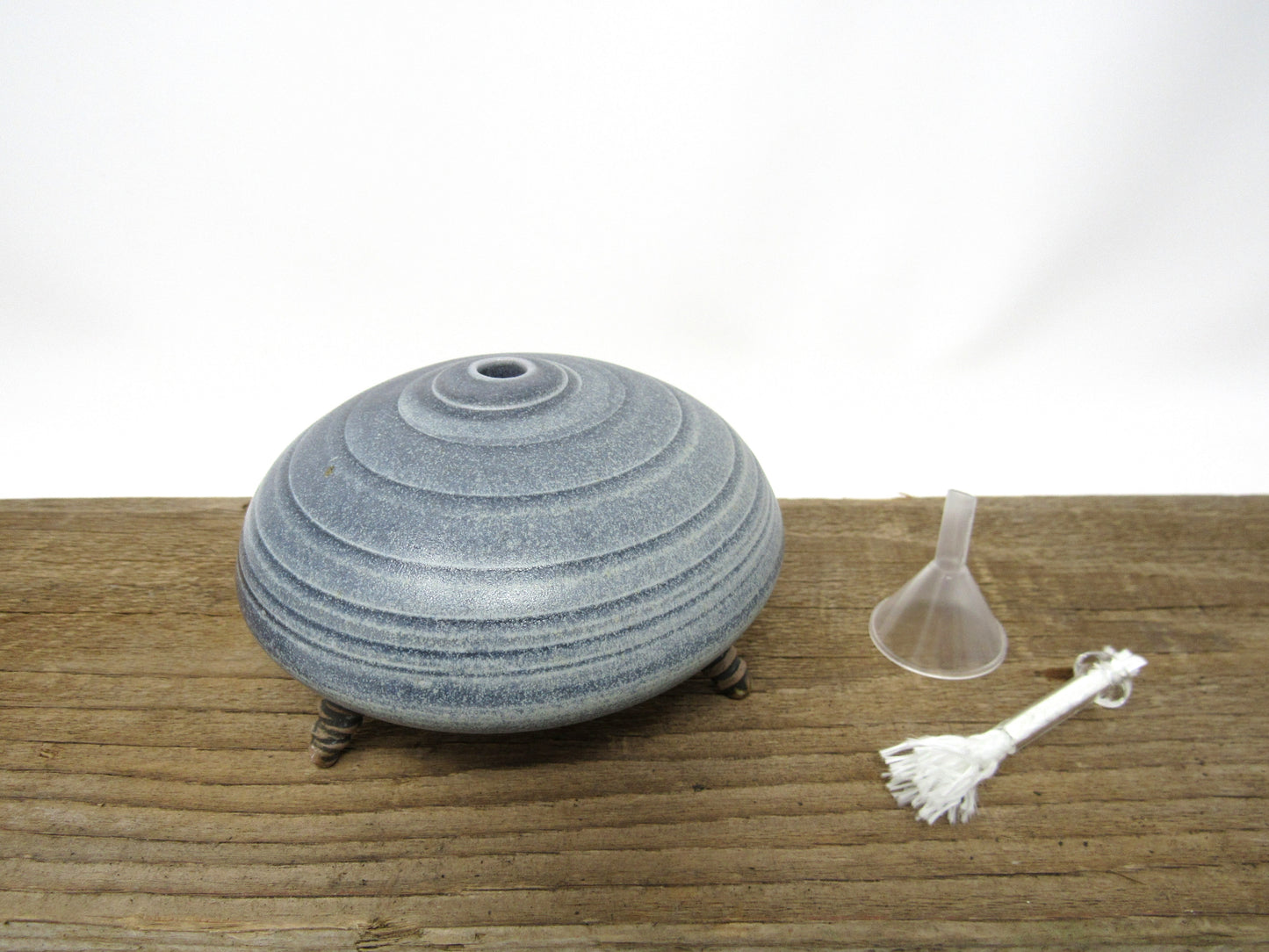 Spiral Oil Candle #2 in Slate Blue