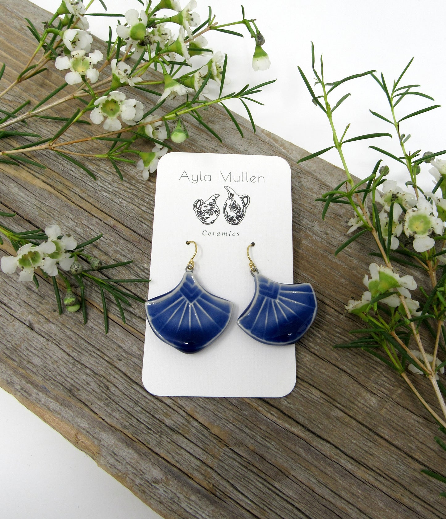 Cobalt Art Deco Earrings