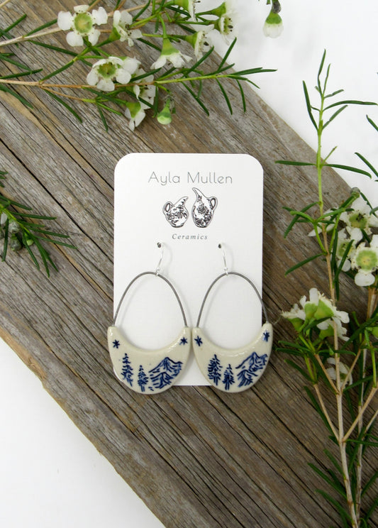 Mountain Landscape Arch Earrings