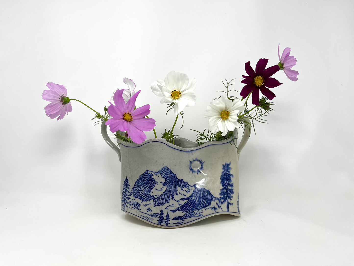 Mountain Landscape Vase: Mt. Baker and Mt. Shuksan