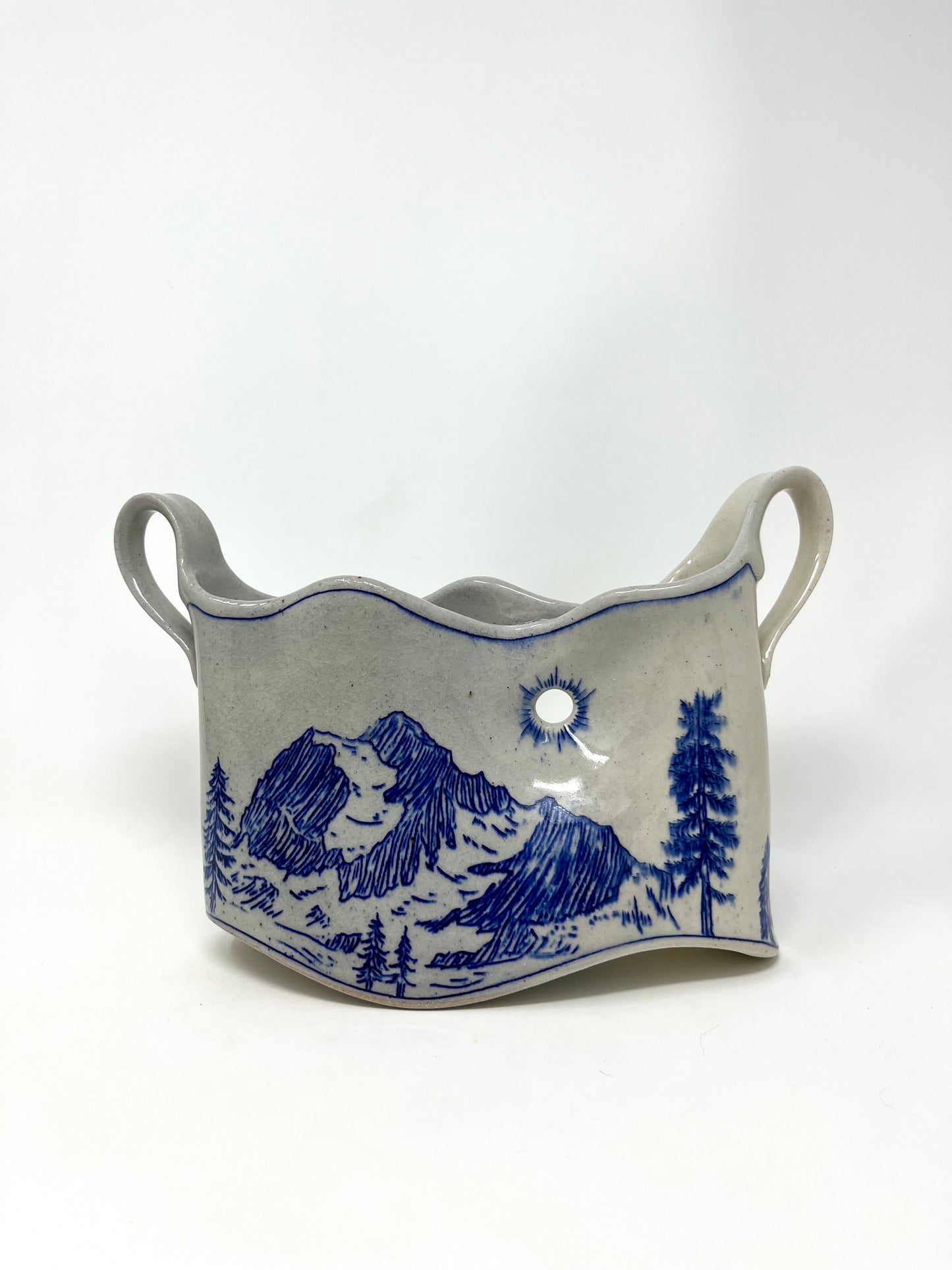 Mountain Landscape Vase: Mt. Baker and Mt. Shuksan