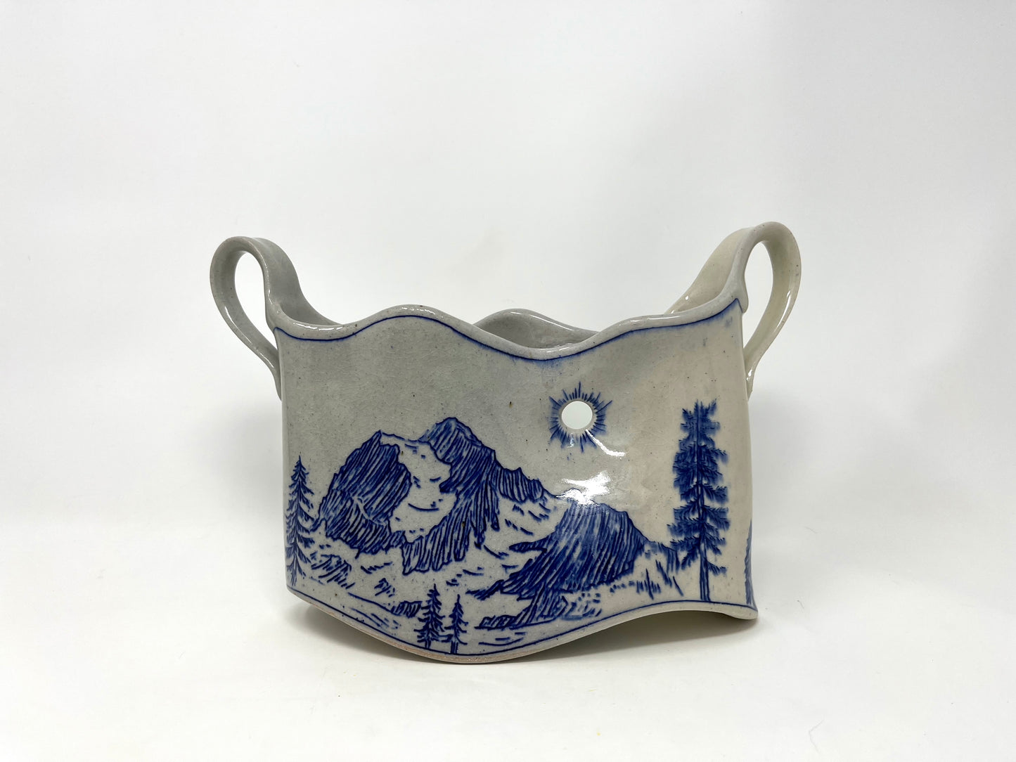 Mountain Landscape Vase: Mt. Baker and Mt. Shuksan